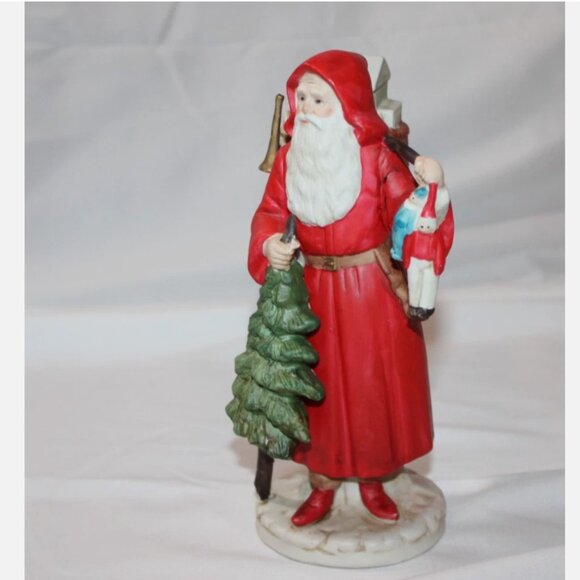 St. Nicholas 1989 Porcelain Bisque Figurine Enesco Santa Claus Christmas decor - Picture 2 of 4